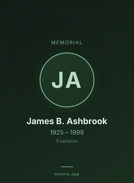 Memorial portrait of James B. Ashbrook