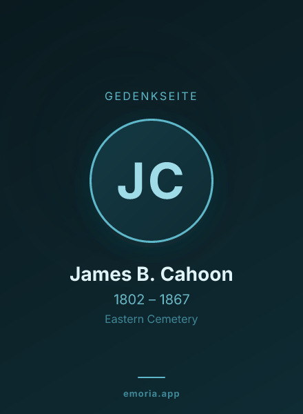 Gedenkportrait von James B. Cahoon