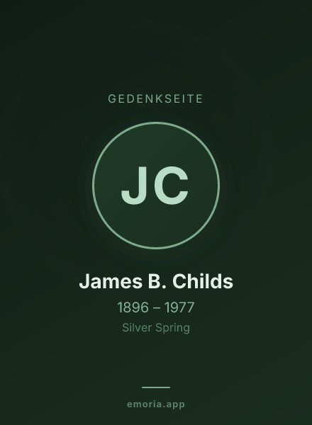 Gedenkportrait von James B. Childs