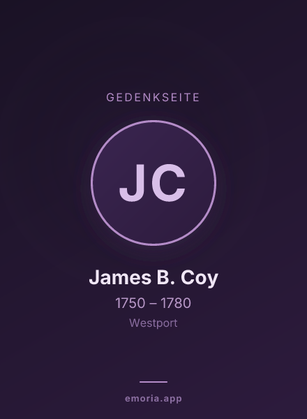 Gedenkportrait von James B. Coy