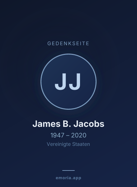 Gedenkportrait von James B. Jacobs