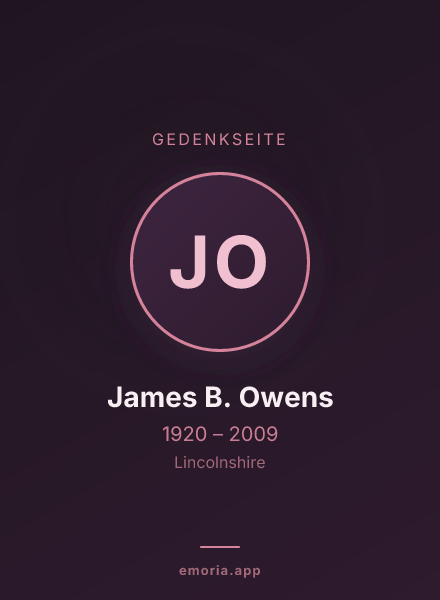 Gedenkportrait von James B. Owens