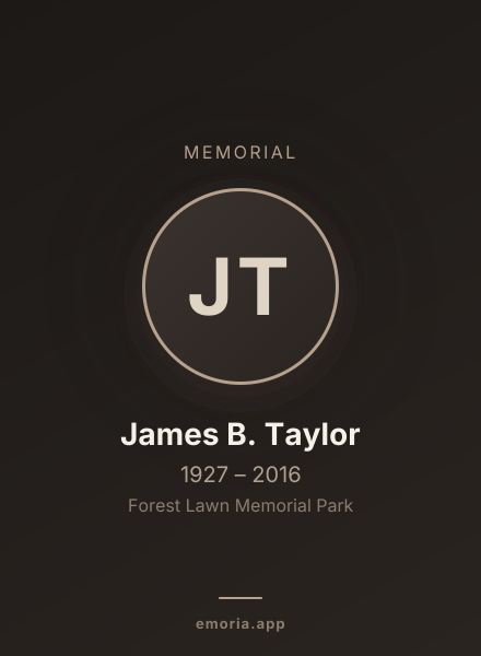 Memorial portrait of James B. Taylor