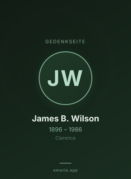 Gedenkportrait von James B. Wilson