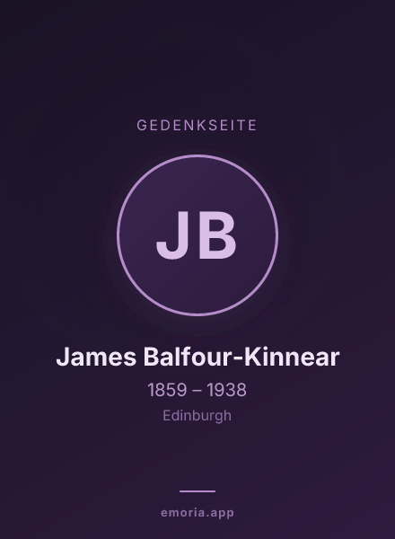 Gedenkportrait von James Balfour-Kinnear