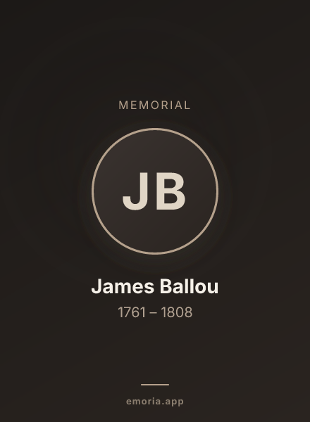 Memorial portrait of James Ballou