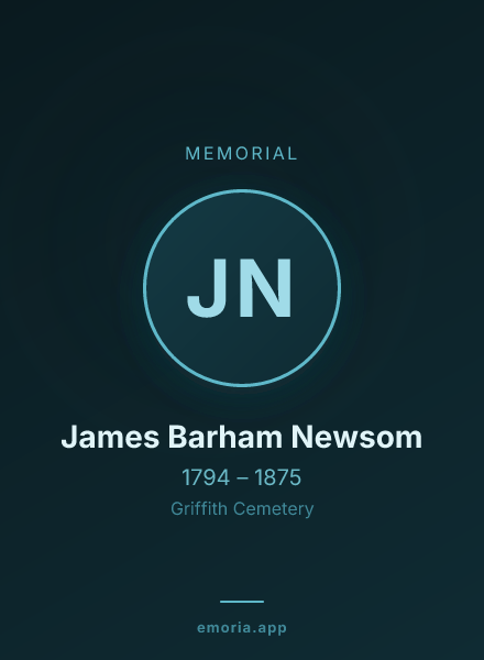 Memorial portrait of James Barham Newsom