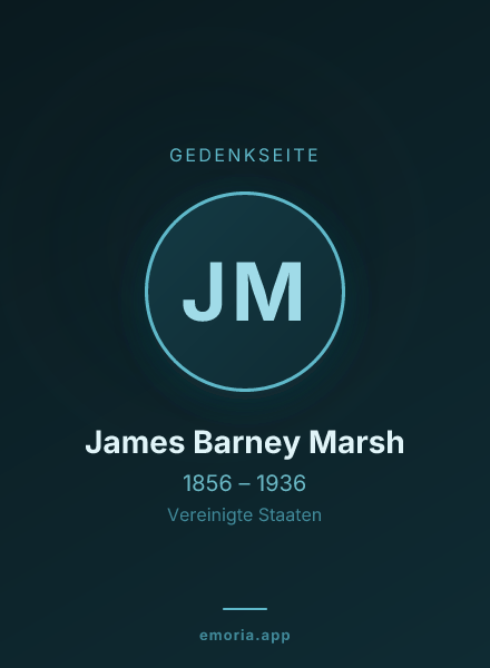 Gedenkportrait von James Barney Marsh
