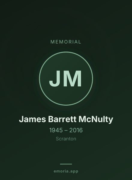 Memorial portrait of James Barrett McNulty