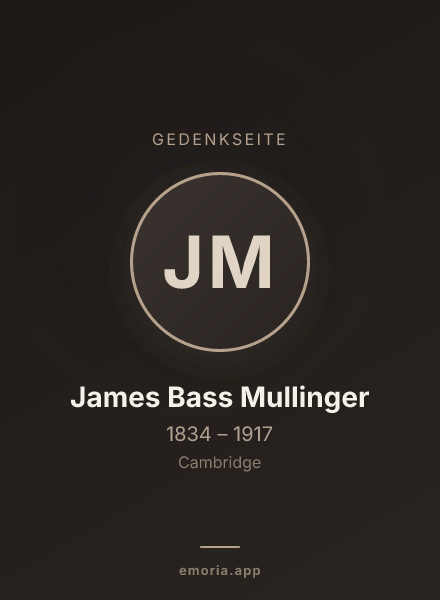 Gedenkportrait von James Bass Mullinger
