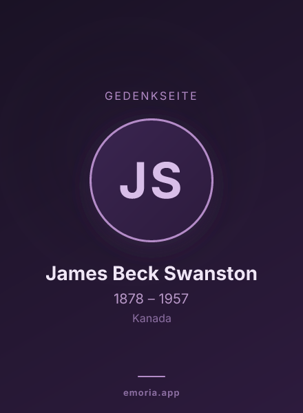 Gedenkportrait von James Beck Swanston