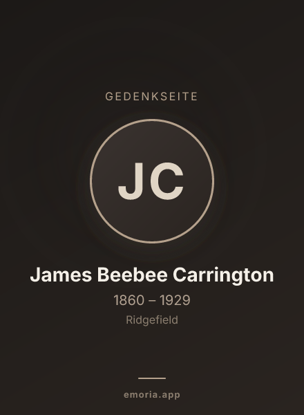 Gedenkportrait von James Beebee Carrington