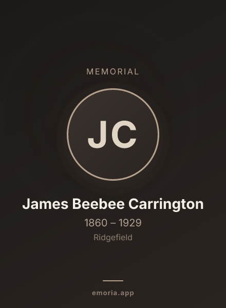 Memorial portrait of James Beebee Carrington