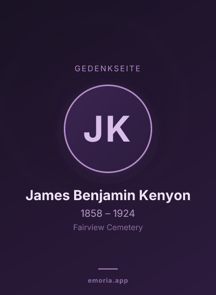 Gedenkportrait von James Benjamin Kenyon