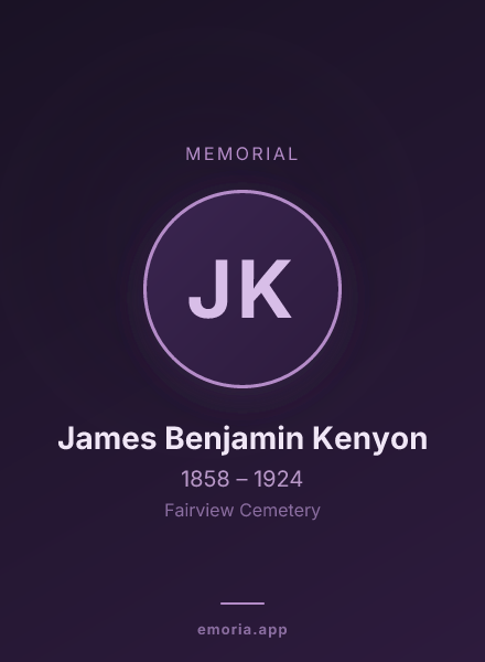 Memorial portrait of James Benjamin Kenyon