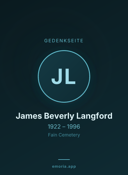 Gedenkportrait von James Beverly Langford