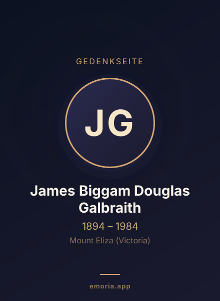 Gedenkportrait von James Biggam Douglas Galbraith