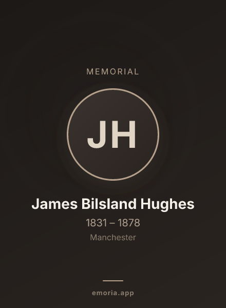 Memorial portrait of James Bilsland Hughes