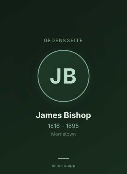 Gedenkportrait von James Bishop