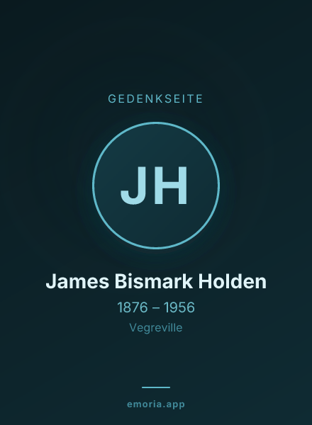 Gedenkportrait von James Bismark Holden
