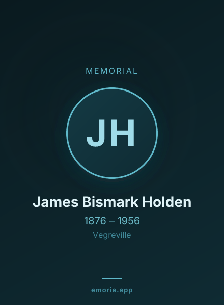 Memorial portrait of James Bismark Holden