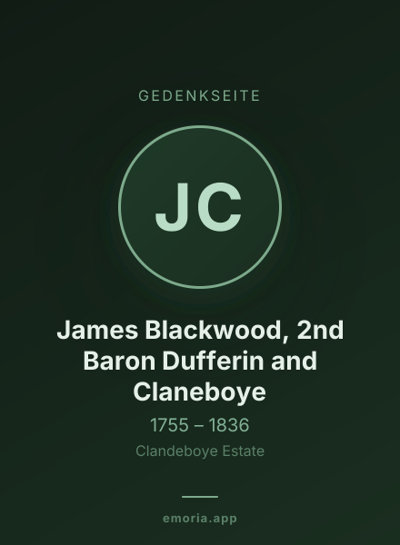 Gedenkportrait von James Blackwood, 2nd Baron Dufferin and Claneboye