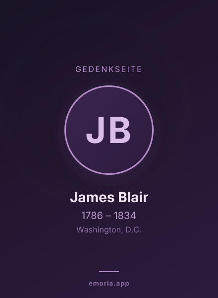 Gedenkportrait von James Blair
