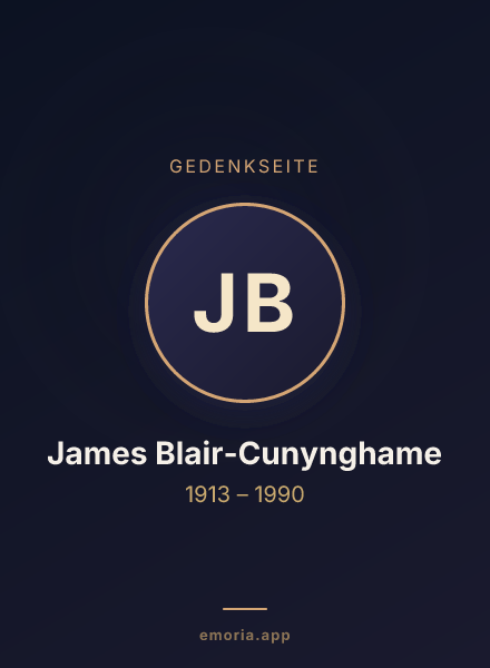 Gedenkportrait von James Blair-Cunynghame