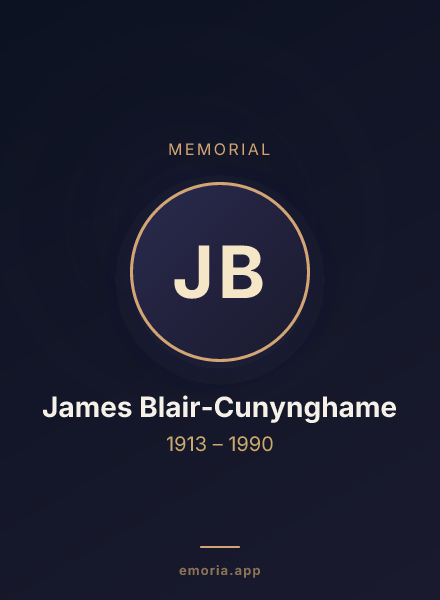 Memorial portrait of James Blair-Cunynghame