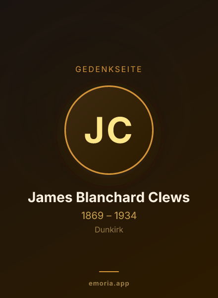 Gedenkportrait von James Blanchard Clews