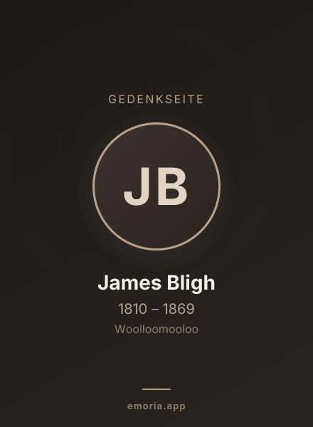Gedenkportrait von James Bligh