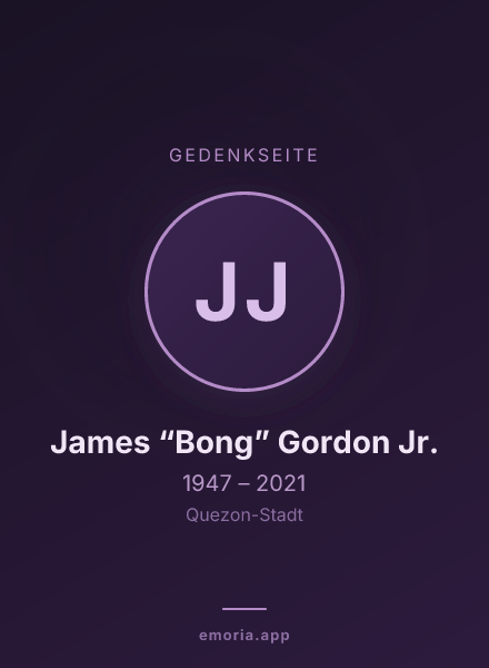 Gedenkportrait von James “Bong” Gordon Jr.