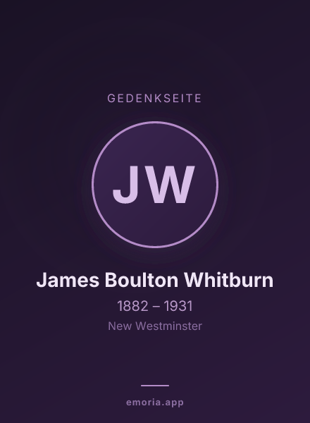 Gedenkportrait von James Boulton Whitburn