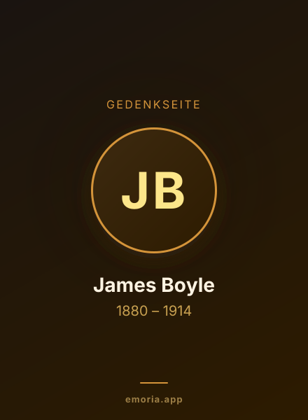 Gedenkportrait von James Boyle