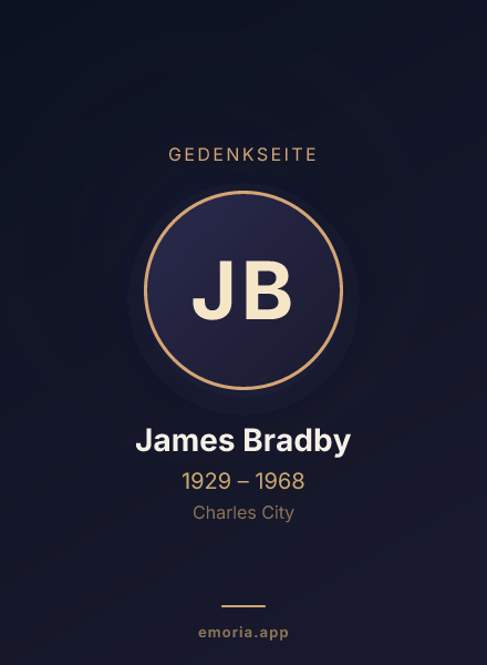 Gedenkportrait von James Bradby