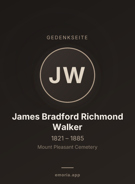 Gedenkportrait von James Bradford Richmond Walker
