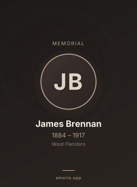Memorial portrait of James Brennan