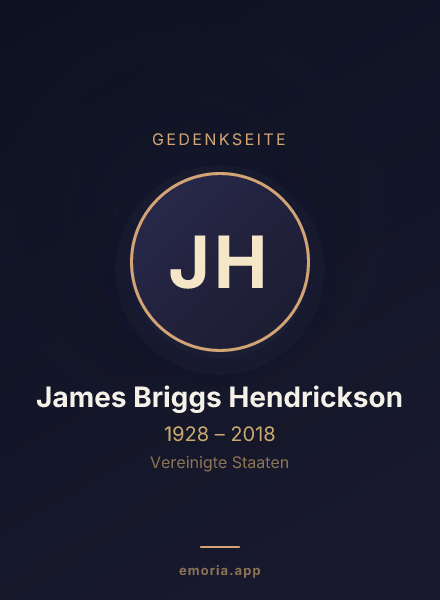 Gedenkportrait von James Briggs Hendrickson