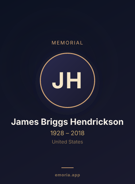 Memorial portrait of James Briggs Hendrickson