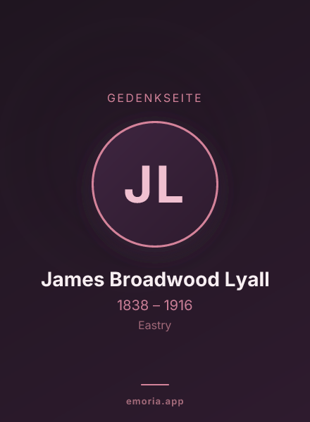 Gedenkportrait von James Broadwood Lyall