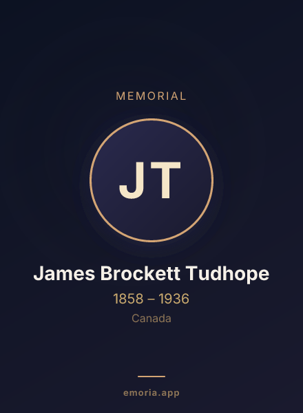 Memorial portrait of James Brockett Tudhope