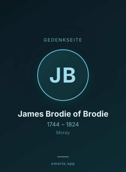 Gedenkportrait von James Brodie of Brodie