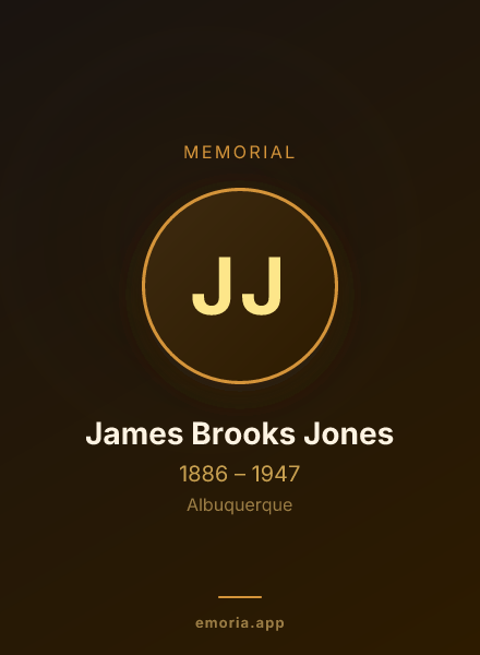 Memorial portrait of James Brooks Jones