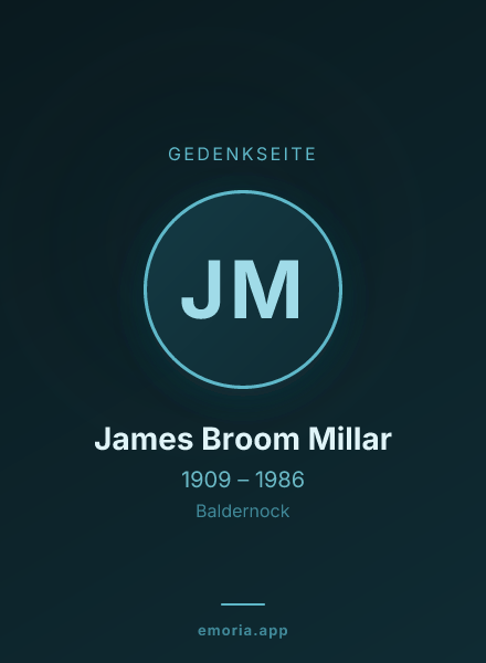 Gedenkportrait von James Broom Millar