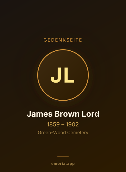 Gedenkportrait von James Brown Lord