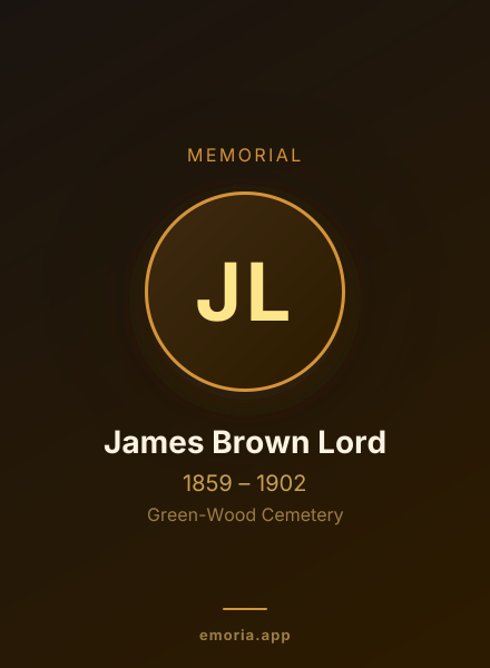 Memorial portrait of James Brown Lord