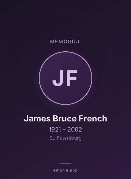 Memorial portrait of James Bruce French