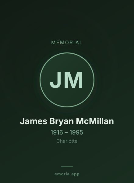 Memorial portrait of James Bryan McMillan