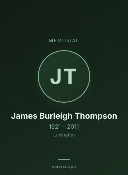 Memorial portrait of James Burleigh Thompson