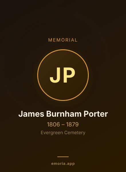 Memorial portrait of James Burnham Porter
